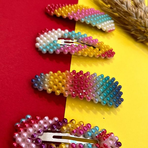 گیره مو مرواریدی رنگی - مانتو پاتریس رشت