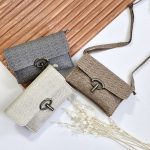 کیف دوشی چرم طرح کنفی - مانتو پاتریس رشت