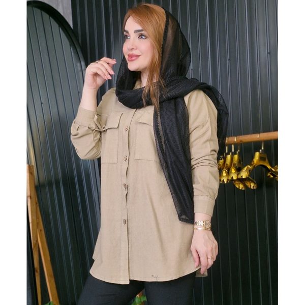 مانتو الیاف دو جیب