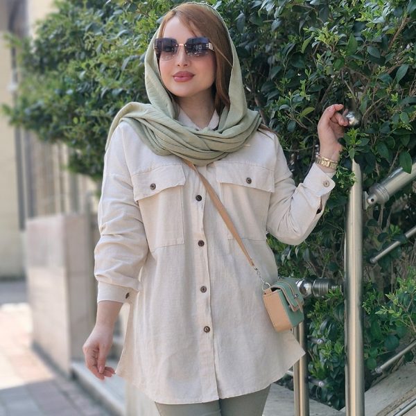 مانتو الیاف دو جیب