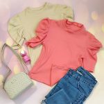 تیشرت آستین پفی فانریپ رنگی