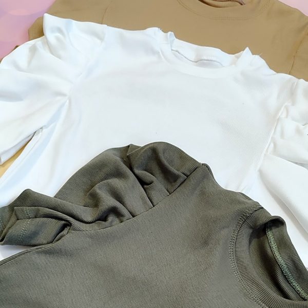 تیشرت آستین پفی فانریپ رنگی