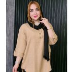 شومیز سه دکمه چوبی - مانتو پاتریس رشت