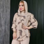 تونیک 3 دکمه آستین 3 ربع