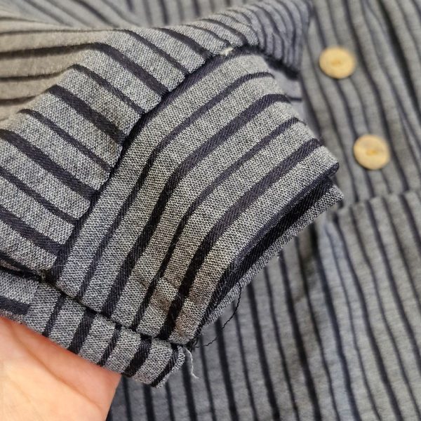 تونیک 3 دکمه راه راه لینن