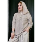 تونیک 3 دکمه راه راه لینن - مانتو پاتریس رشت