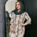 تونیک کریشه دکمه چوبی رنگی