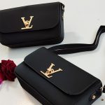 کیف دوشی بزرنتی مشکی سگک ال وی