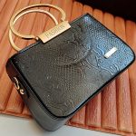 کیف فشن دسته طلایی پوست ماری