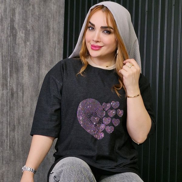 تیشرت لانگ نگینی جودون