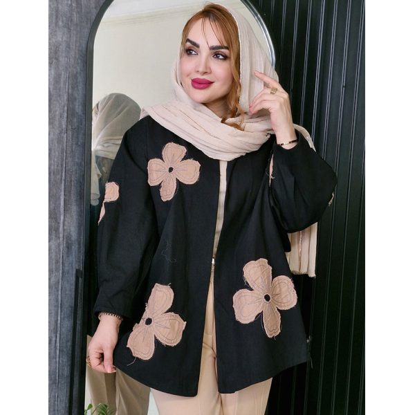 مانتو کتان گلدار