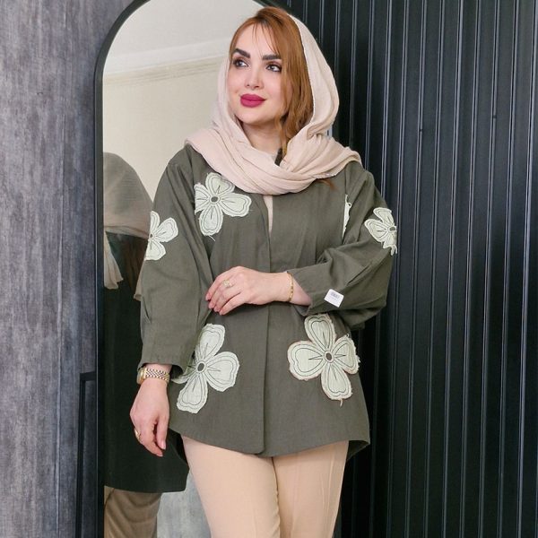 مانتو کتان گلدار