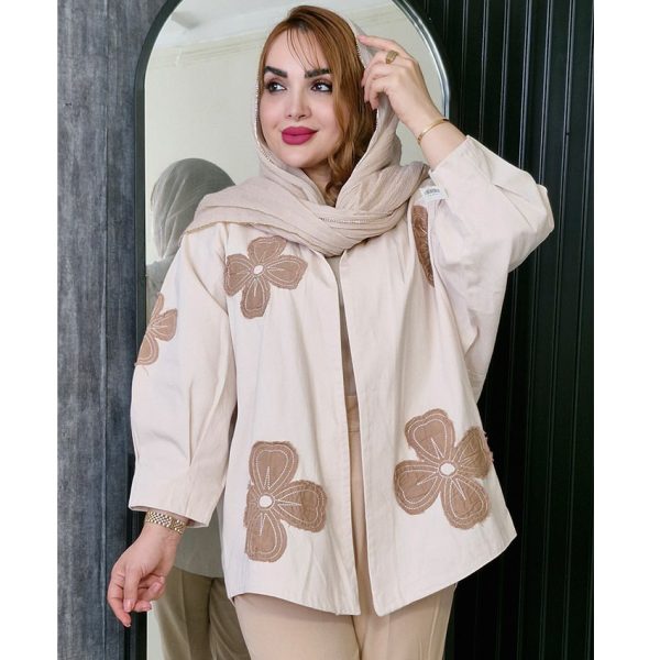 مانتو کتان گلدار