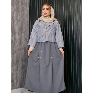 ست کت و دامن لینن راه راه رنگی - مانتو پاتریس رشت