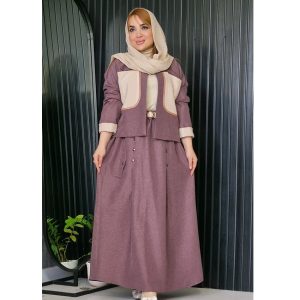 ست کت و دامن شانتون جیب مراکشی - مانتو پاتریس رشت