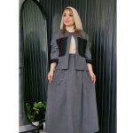 ست کت و دامن شانتون جیب مراکشی - مانتو پاتریس رشت