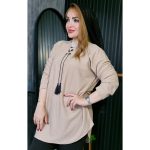 تونیک یقه پرچی بیسکوییتی