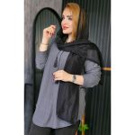 تونیک یقه پرچی بیسکوییتی