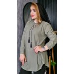 تونیک یقه پرچی بیسکوییتی