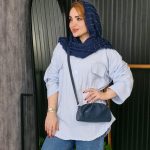 مانتو جلوبسته لینن دو جیب