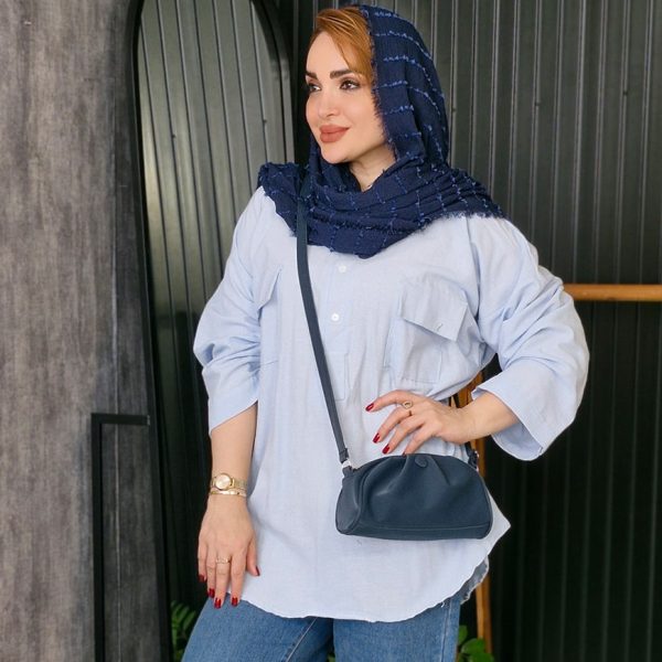 مانتو جلوبسته لینن دو جیب