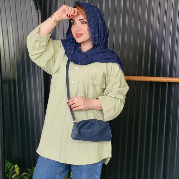 مانتو جلوبسته لینن دو جیب - مانتو پاتریس رشت