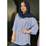 مانتو راه راه پلوتی تک جیب