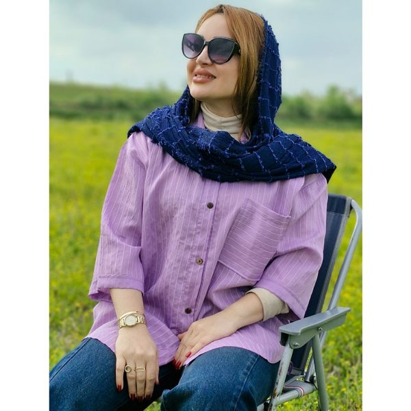 مانتو راه راه پلوتی تک جیب