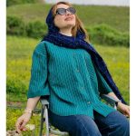 مانتو راه راه پلوتی تک جیب- مانتو پاتریس رشت