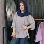 مانتو راه راه پلوتی تک جیب