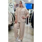 ست لینن دکمه دار