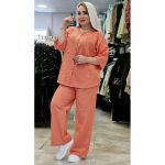 ست لینن دکمه دار - مانتو پاتریس رشت