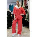 ست لینن دکمه دار