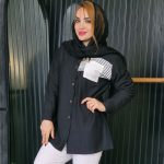 مانتو جیب راه راه بابوس