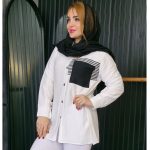 مانتو جیب راه راه بابوس