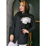 مانتو جیب راه راه بابوس