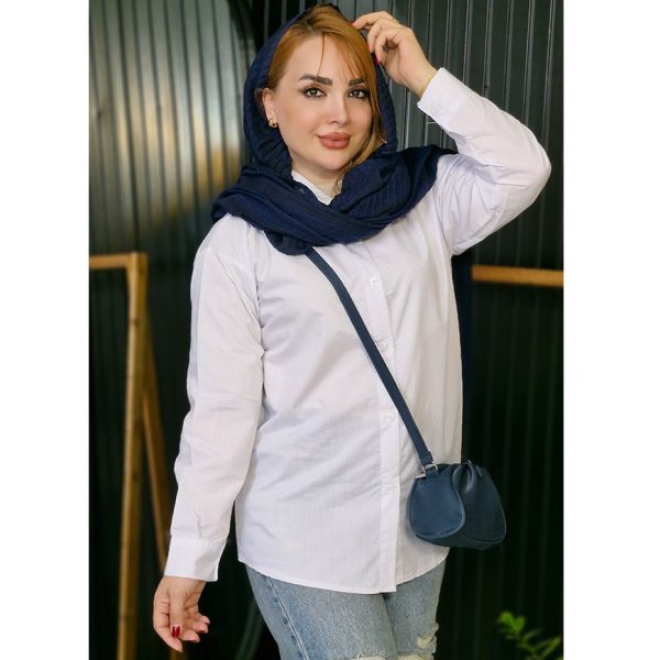 شومیز سفید تترون