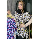 تیشرت نخی قواره بزرگ طرحدار - مانتو پاتریس رشت