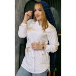 شومیز سفید خامه دوزی