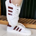 کتونی آدیداس سفید زرشکی - مانتو پاتریس رشت