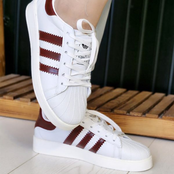 کتونی آدیداس سفید زرشکی - مانتو پاتریس رشت