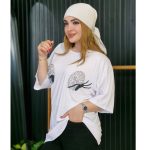 تیشرت لانگ چشم مرواریدی