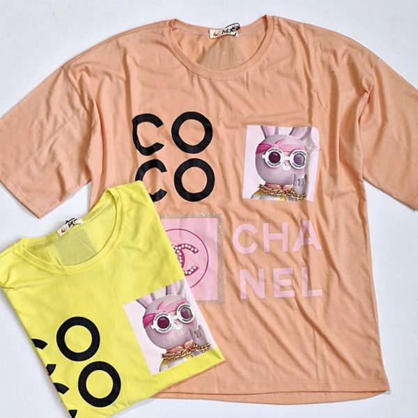 تیشرت لانگ مچنل مرواریدی