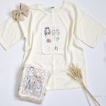 تیشرت بیسکوییتی جلو ریش طرحدار