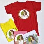 تیشرت چاپ دختر و برگ نخ پنبه - مانتو پاتریس رشت