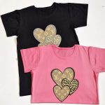 تیشرت نخ پنبه قلب پلنگی