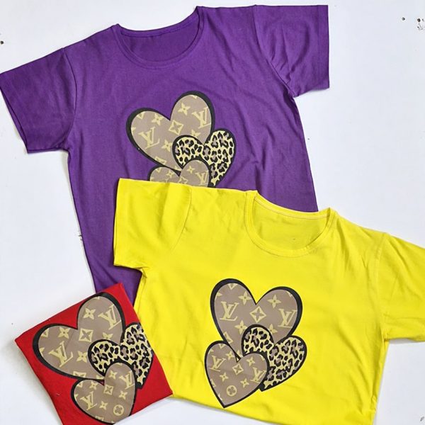 تیشرت نخ پنبه قلب پلنگی - مانتو پاتریس رشت