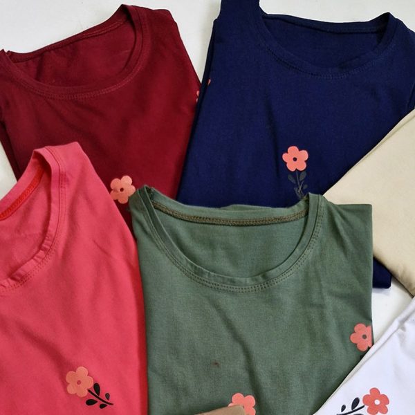 تیشرت چاپ گل بزرگ - مانتو پاتریس رشت