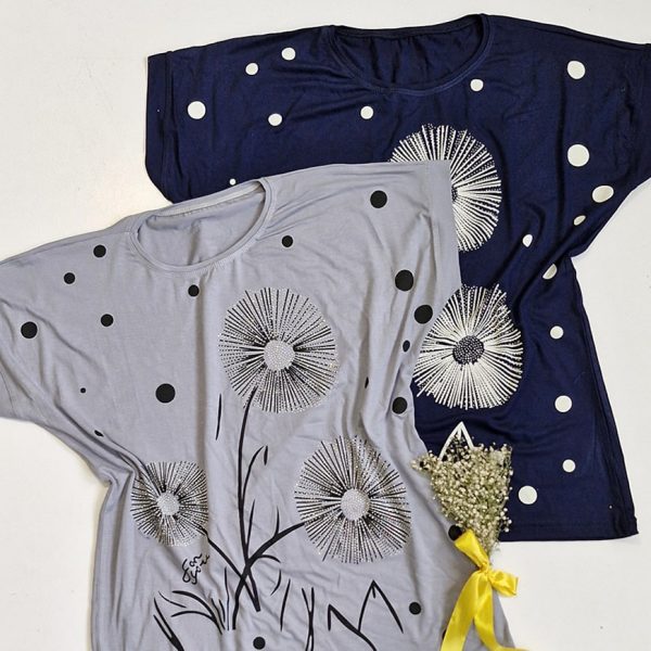 تیشرت ویسکوز قاصدک نگینی