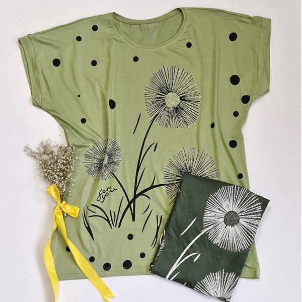 تیشرت ویسکوز قاصدک نگینی